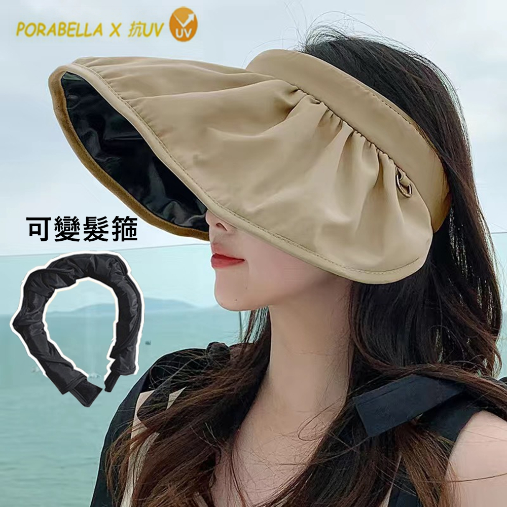 🔥遮陽帽 防曬帽 貝殼帽 髮箍遮陽帽 空頂帽 漁夫帽 戶外防曬 大帽簷 沙灘帽 防紫外線抗UV | 蝦皮購物