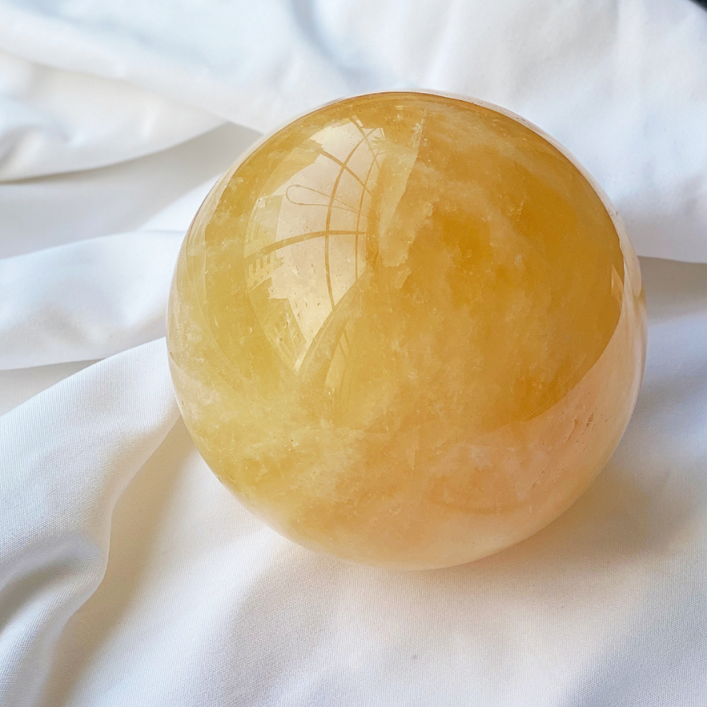 𝑨𝒎𝒆𝒍𝒊𝒂 𝑱𝒆𝒘𝒆𝒍𝒓𝒚 ⋆̩☽ 金色及時雨｜天然黃方解球｜巨大
