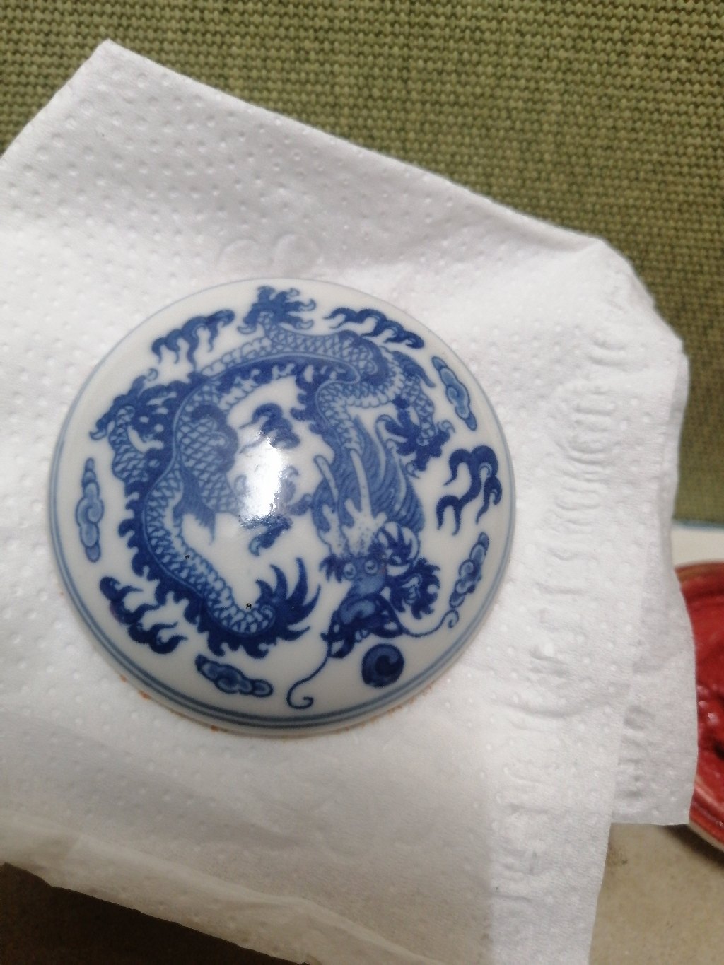 清乾隆時代 染付 青花祥瑞花卉文四方印泥盒 蓋盒 釘刻文字 香盒(E-65) 老件/硃砂印泥/乾隆年製青花印泥盒(盒裝) | 蝦皮購物