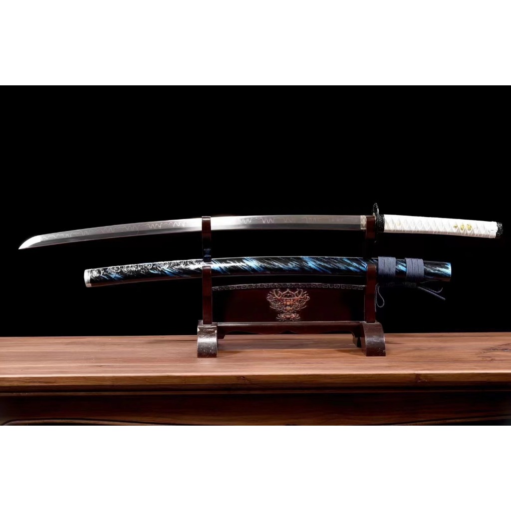 【對馬島之魂】T10烧刃《对马岛之刃》戰刀 武士刀 居合刀 Katana 居合道 打刀 武士刃 日式太刀 收藏擺件未開刃 | 蝦皮購物