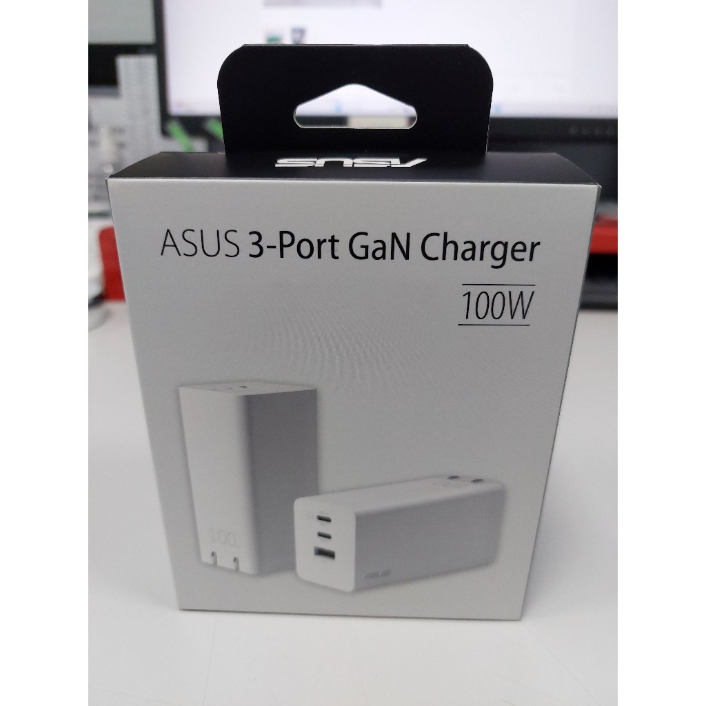 [原廠公司貨] 華碩 ASUS 100W 3孔 GaN Charger 氮化鎵充電器 三埠 TYPE-C 快速充電器 | 蝦皮購物