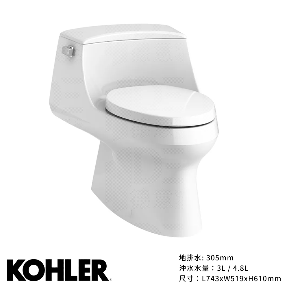 ⭐ 實體門市 KOHLER 美國品牌 San Raphael 水漩風 馬桶 單體馬桶 金級省水 3722T-NS-0 | 蝦皮購物