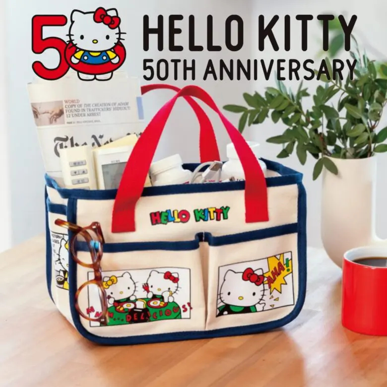 ☆Juicy☆日本雜誌附錄附贈 Hello Kitty 50th 包中包 化妝包 收納袋 托特包 小物包 日雜包2557 | 蝦皮購物
