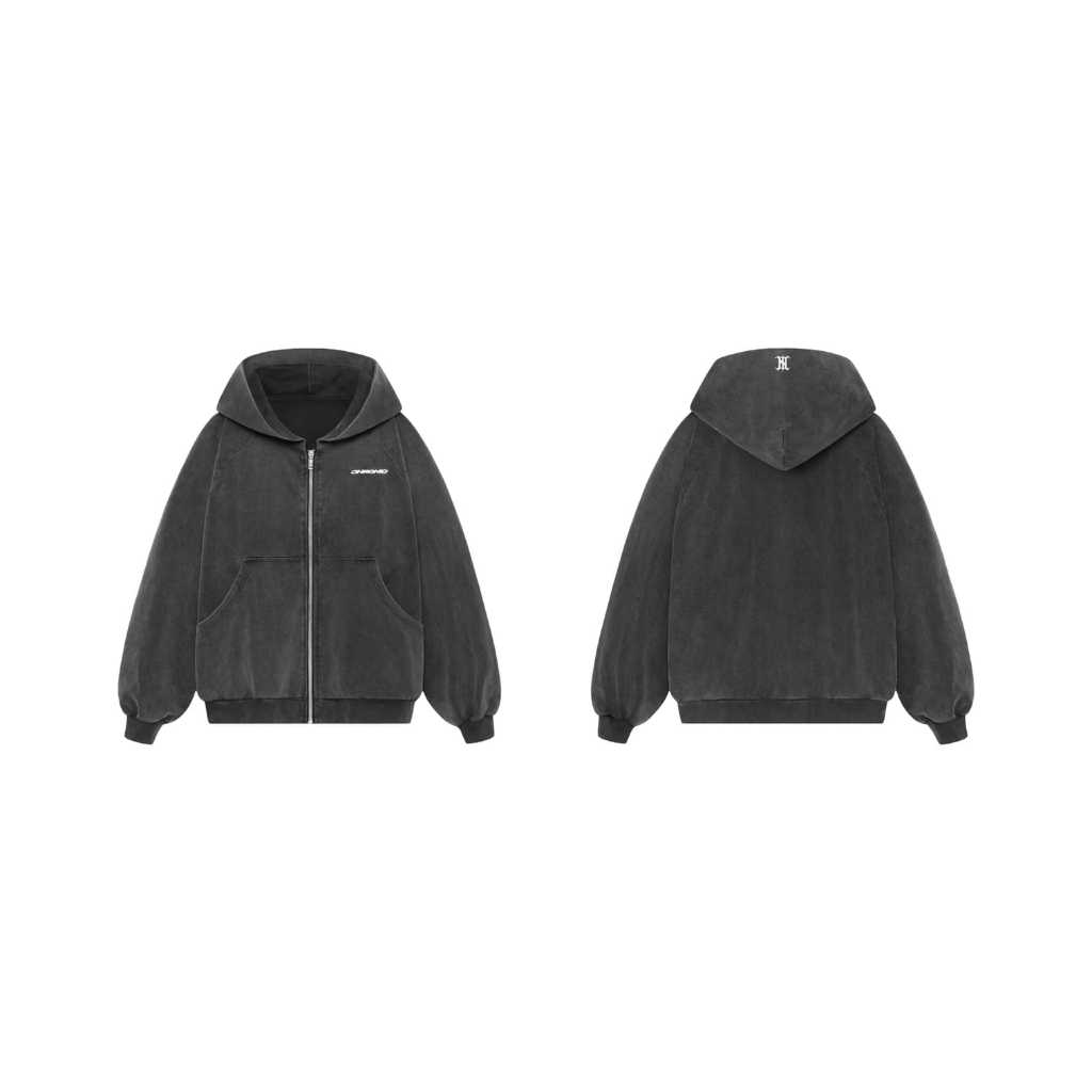 Chronic FTR LOGO ZIPPER JACKET WASHED DARK GREY J-10 XXL 現貨 | 蝦皮購物
