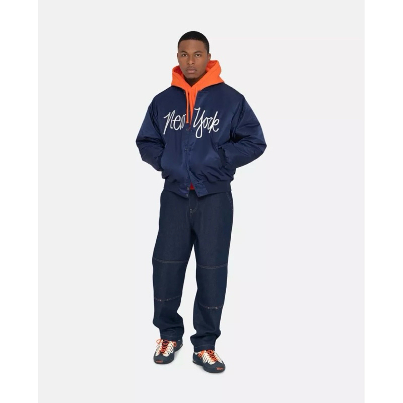便宜🇯🇵買回近全新💙Stussy SS23 LA CHAPTER SATIN VARSITY