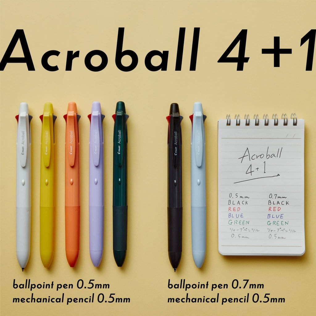 【角落文房】PILOT 百樂 新色 4+1 Acroball 0.5/0.7多功能筆 輕油筆 BH41AB | 蝦皮購物
