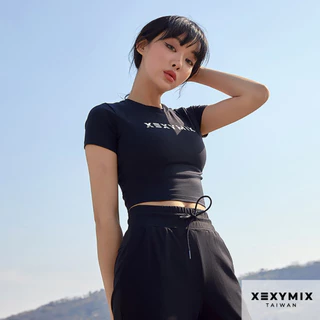 XEXYMIX 新色 XA5203T 圓領簡潔文字露臍短袖上衣 XA 5203