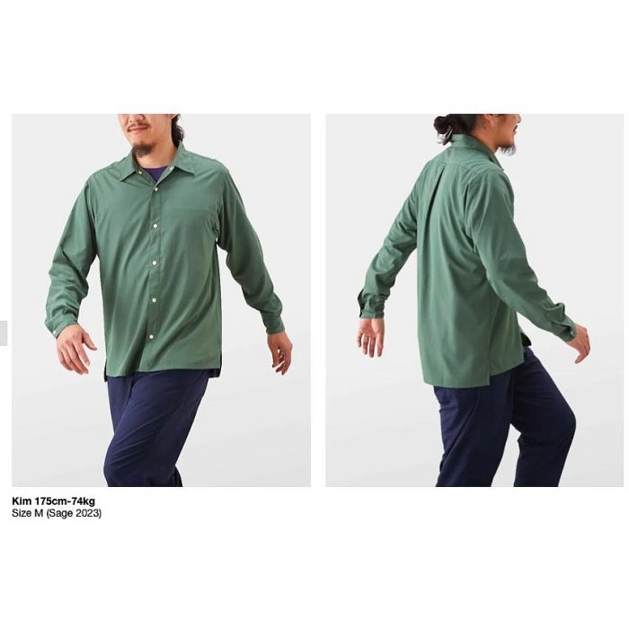 YAMATOMICHI 山と道灰綠M Bamboo Shirt 登山越野跑竹纖維抗臭