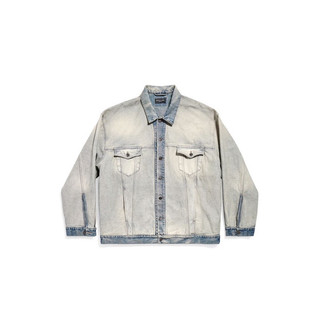 Balenciaga inside-out washed effects denim jacket | 蝦皮購物
