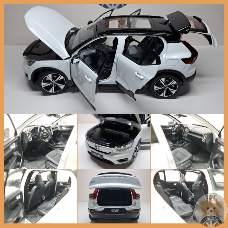 H.T.🚘 1/18 Volvo XC40 Recharge 純電富豪模型車SUV 休旅車