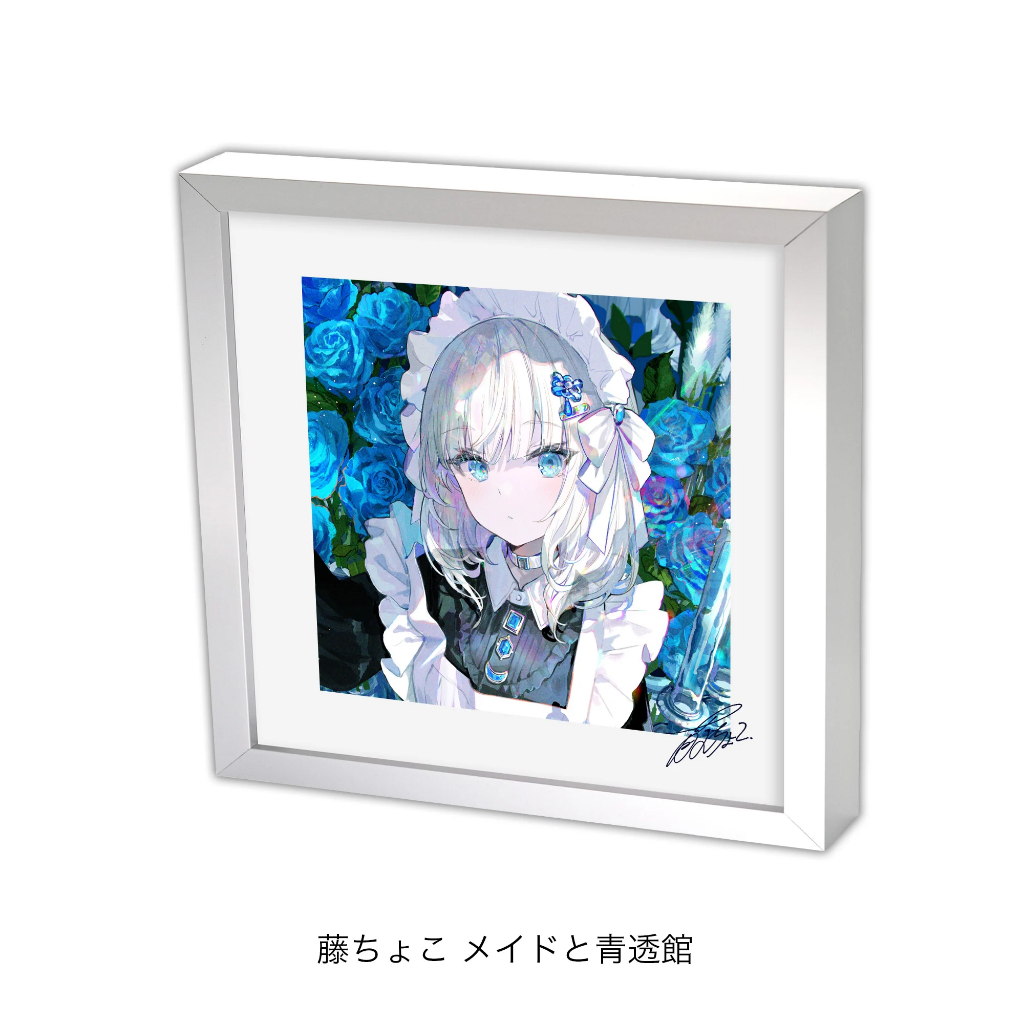 藤ちょこ　直筆サイン入り FaceGlam + ポストカード　メイドと青透館　3 藤ちょこ 直筆サイン入り FaceGlam + ポストカード メイドと青透