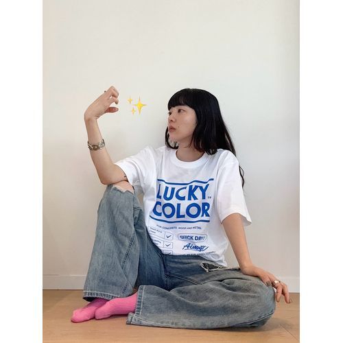 あいみょん　LUCKY COLOR Tシャツ ネイビー Lサイズ 商品詳細ページ | AIMYON OFFICIAL ONLINE STORE 'AIM STORE
