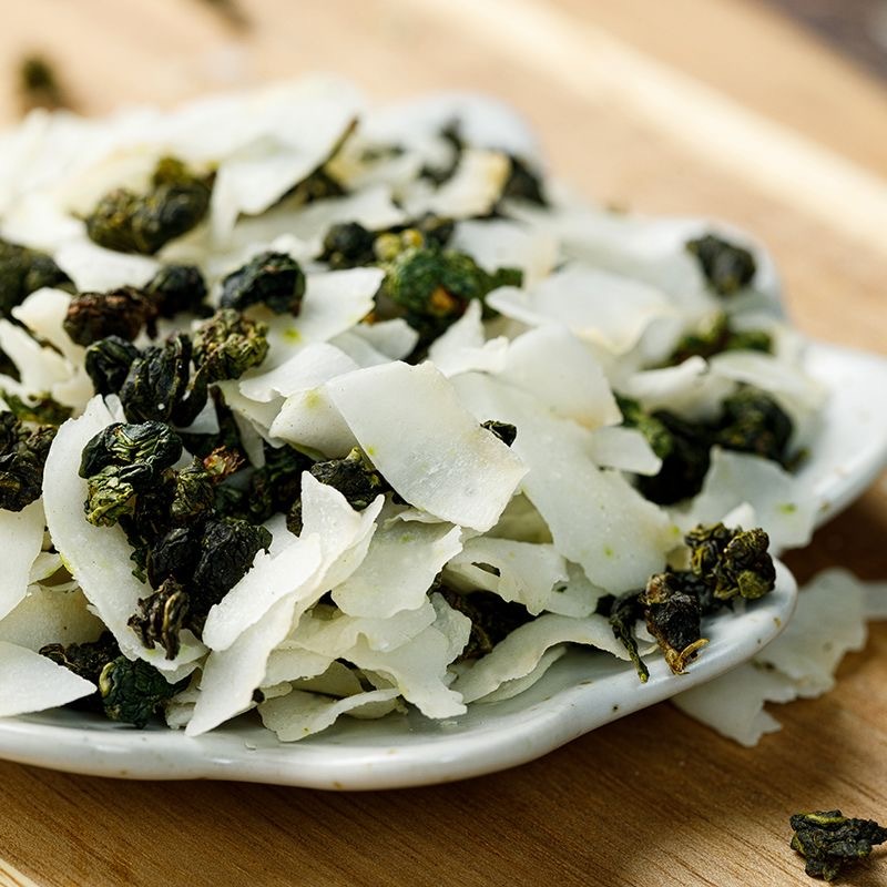新貨】奶香椰子烏龍茶椰香烏龍椰片幹果粒組閤花茶冷泡茶花果茶袋