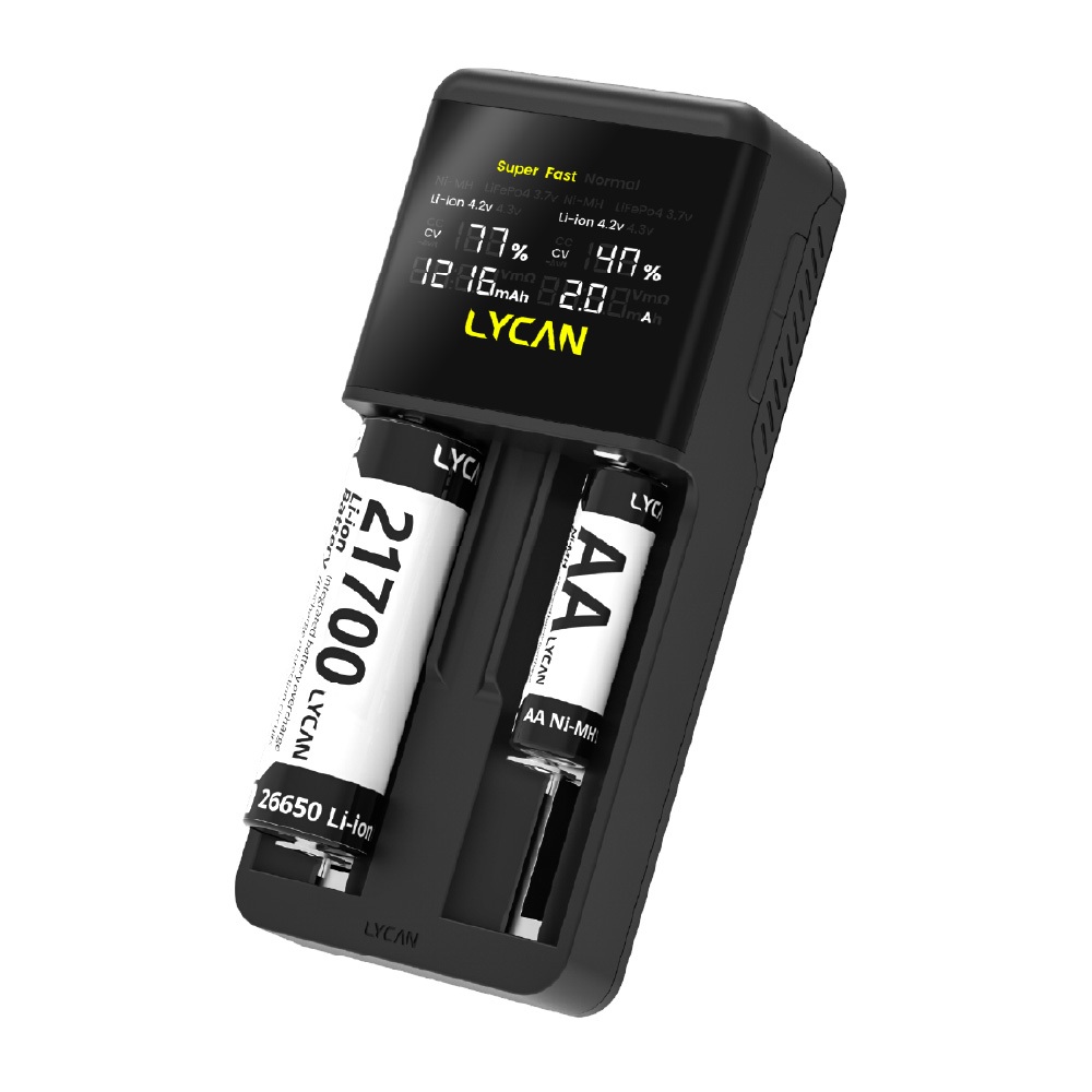 【LYCAN】L2 Ultra 快速充電器｜【IDiver海怪水下】不含電池 LED顯示電量 高速快充 防過熱 | 蝦皮購物