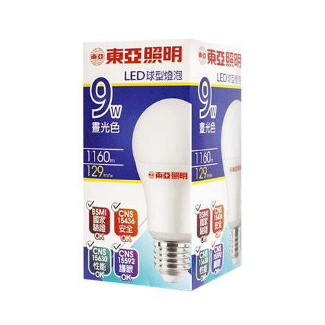 🚚蝦店隔日速達🔥東亞 LED球泡 黃光 自然光 白光 LED球泡 LED燈泡 球泡 燈泡 節能省電 9W | 蝦皮購物