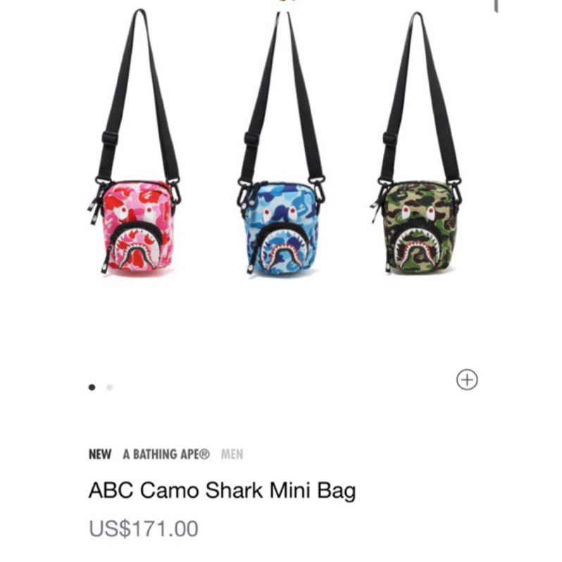 A BATHING APE® MEN ABC Camo Shark Mini Bag藍迷彩小包側背包| 蝦皮購物