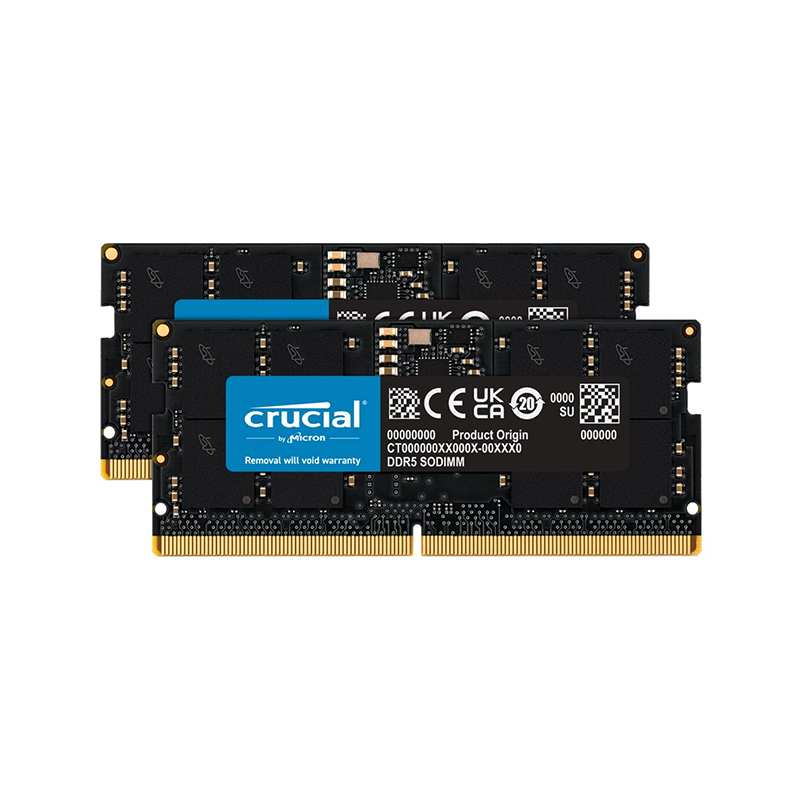 美品32GB(16GB×2) DDR5 5600 美光Micron Crucial DDR5 5600/32G(16G*2)雙通道RAM內建PMIC電源管理