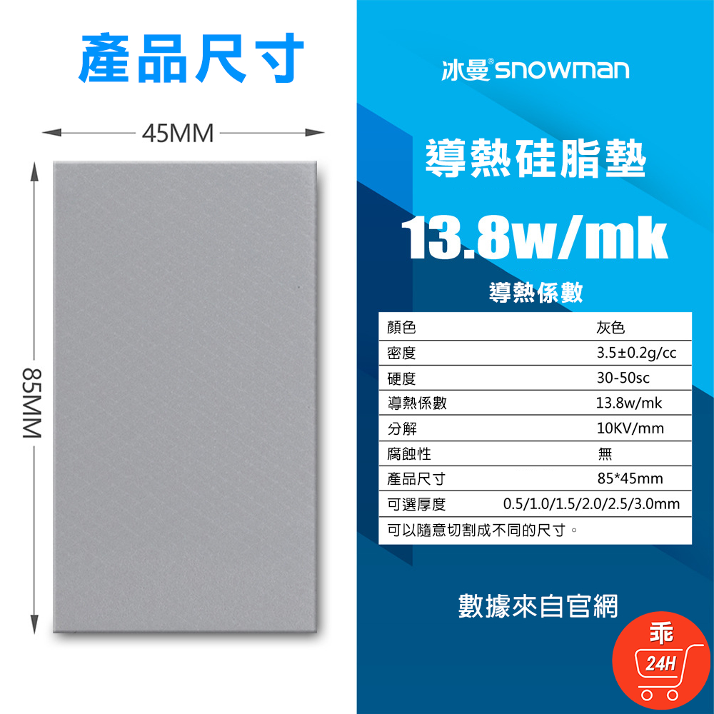 【24H出貨】冰曼導熱片 16.8W/m-K 超高導熱係數 高CP值首選 散熱片 導熱貼 硅脂 散熱貼片 矽膠導熱片 | 蝦皮購物