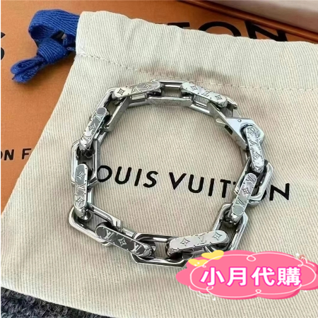 LOUIS VUITTON LOUIS VUITTON Monogram beads Bracelet M00512 Metal Silver  Black Used mens LV M00512