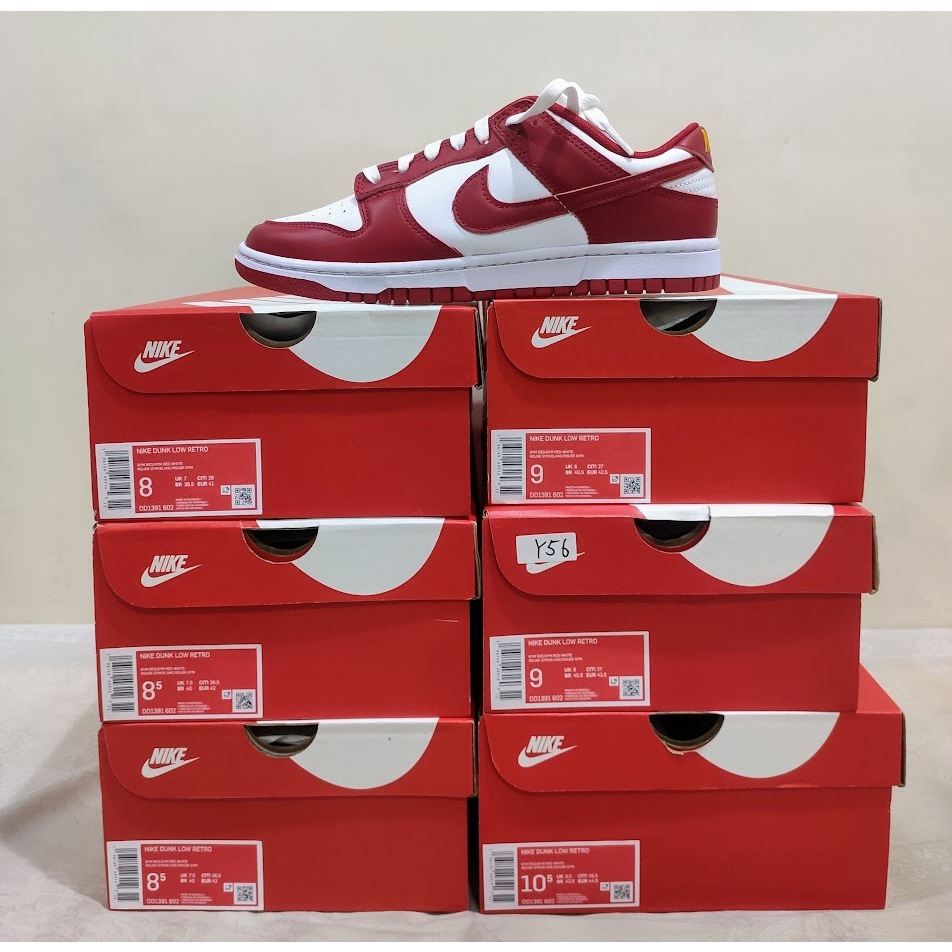 現貨dunk Low Gym Red 金標大學紅紅白台灣公司貨US8.5 26.5cm DUNK