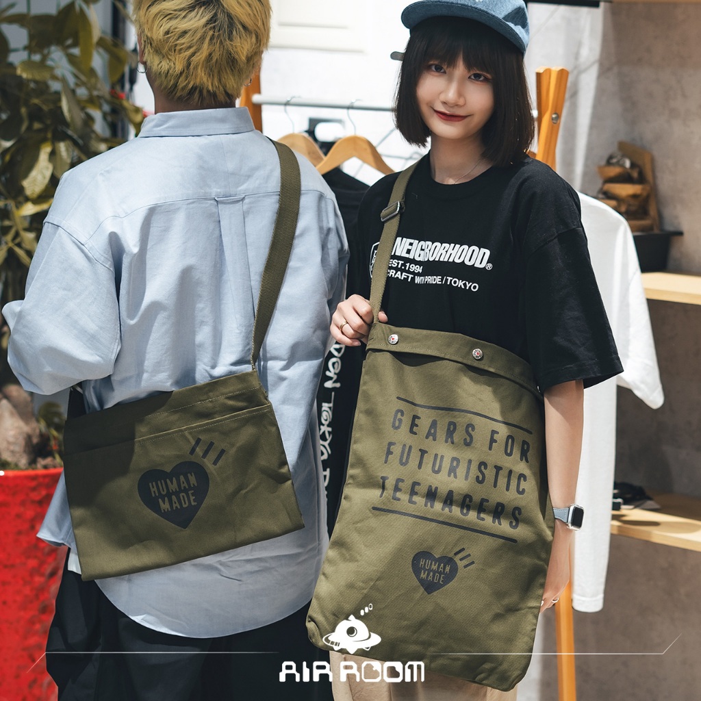 AirRoom 正品現貨2023AW HUMAN MADE 2WAY SHOULDER BAG 兩用側背包軍事