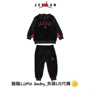 ☆ 現貨-12M☆ NIKE AIR JORDAN嬰兒男女童美國代購-上衣褲子兩件黑紅