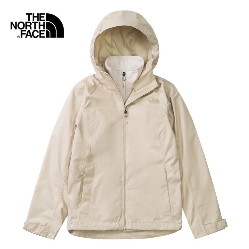 The North Face 女防水透氣三合一外套復古白XL NF0A7WAI696