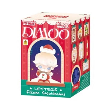 單款販售預購DIMOO雪人的來信dimoo 聖誕節DIMOO聖誕雪人來信POPMART 追逐精靈冬夜遞夢