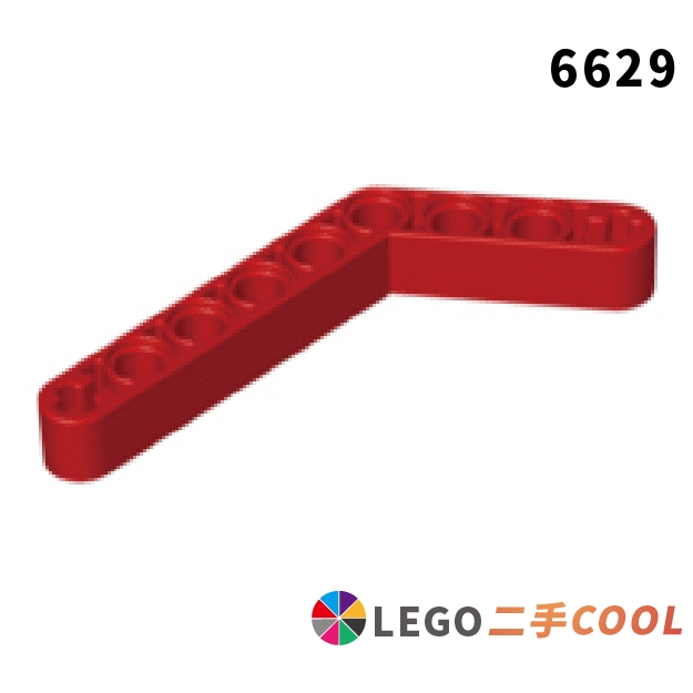 【COOLPON】正版樂高 LEGO【二手】科技 彎曲厚臂 1x9 (6-4) 6629 42149 紅色 | 蝦皮購物