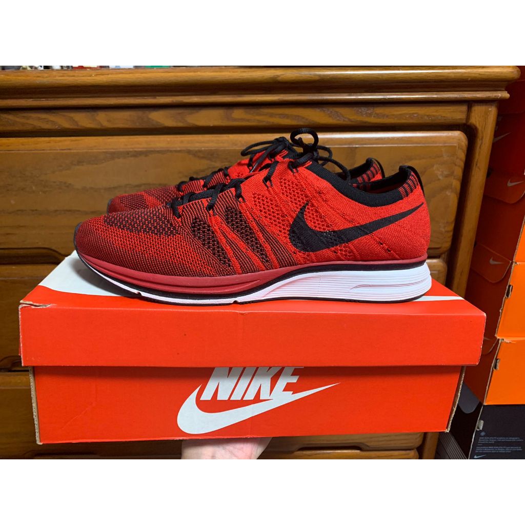 Nike flyknit trainer university red 大學紅編織US10.5 28.5cm | 蝦皮購物