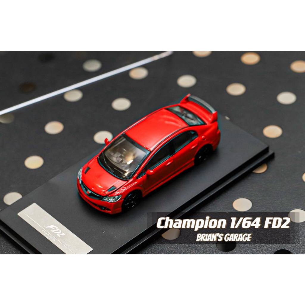 林口現貨） Champion 1/64 HONDA CIVIC FD2 MUGEN RR 無限引擎蓋可開