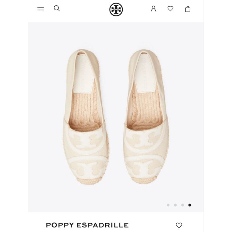 Tory burch poppy on sale logo espadrille flat