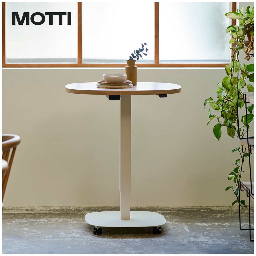 MOTTI 電動升降桌｜Solo 2 / Solo 3 (含活動輪腳) 單腳邊桌/ 咖啡桌