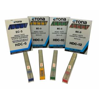 日本 ETONA HDC-6 8 10 12 卡式釘書針 (5支入/盒) 藍黃綠紅色 拋棄式訂書針 | 蝦皮購物