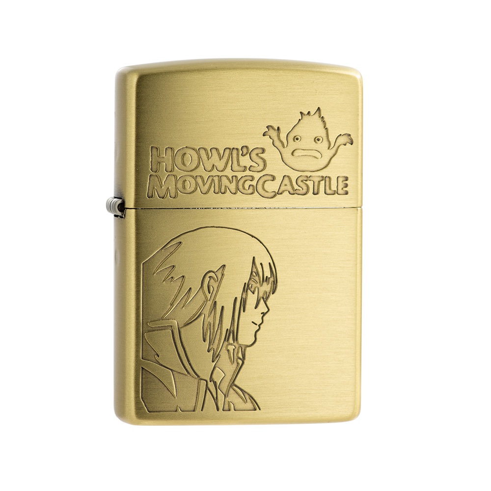 ZIPPO 吉卜力-霍爾的移動城堡防風打火機ZA-6-S21 銅質橫條髮絲紋物理