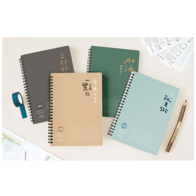 雙線圈18K/25K方格筆記(CM-1895/2596) 線圈筆記本活頁筆記0100