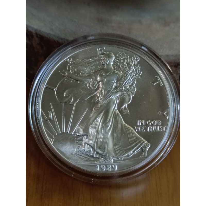 肌触りがいい 銀幣紀念幣1989 🇺🇸 蝦皮購物 美國鷹揚銀幣999純銀1盎司| コレクション