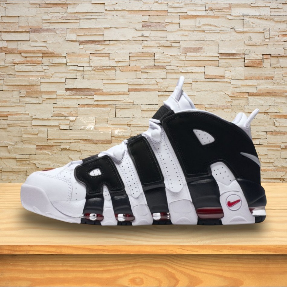 Nike Air More Uptempo 白黑 熊貓 小紅勾 大AIR 休閒 氣墊 球鞋 男女鞋 415082-105 | 蝦皮購物