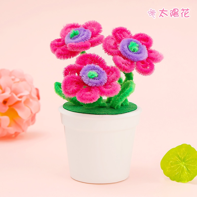 毛根小花盆栽∣DIY材料包 美勞 手作材料包 手工扭扭棒盆栽 兒童DIY 毛根盆栽 兒童手作 幼兒園 安親班 | 蝦皮購物