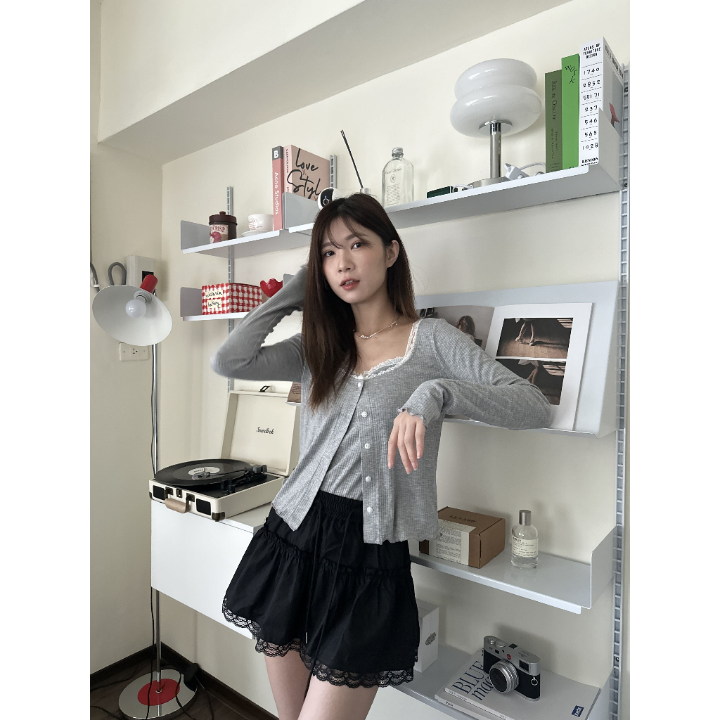 Fairy_tail.tw A01 聖水洞之吻 蕾絲蝴蝶結背心兩件式針織set上衣 正韓代購 韓國代購 韓系 東大門 | 蝦皮購物