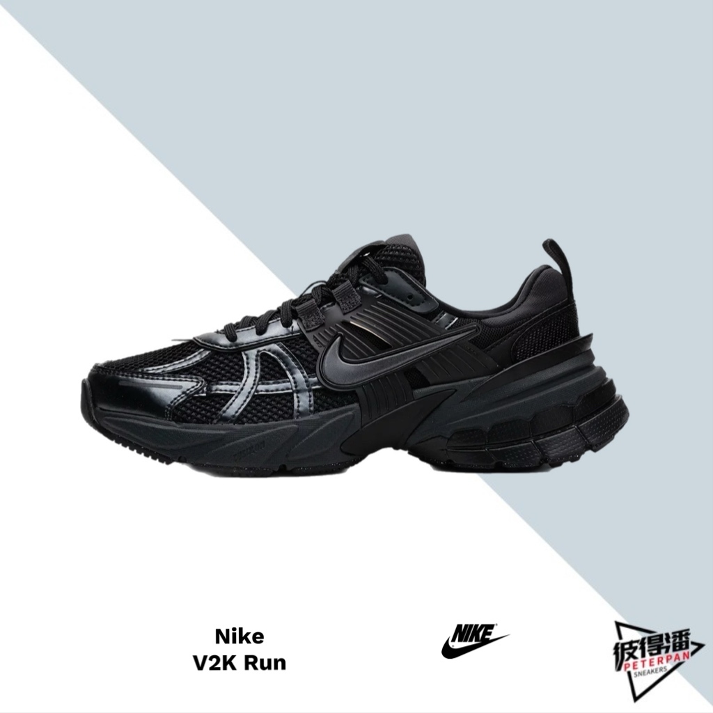 NIKE V2K RUN RUNTEKK 全黑黑武士復古老爹鞋女鞋FD0736-001【彼得潘