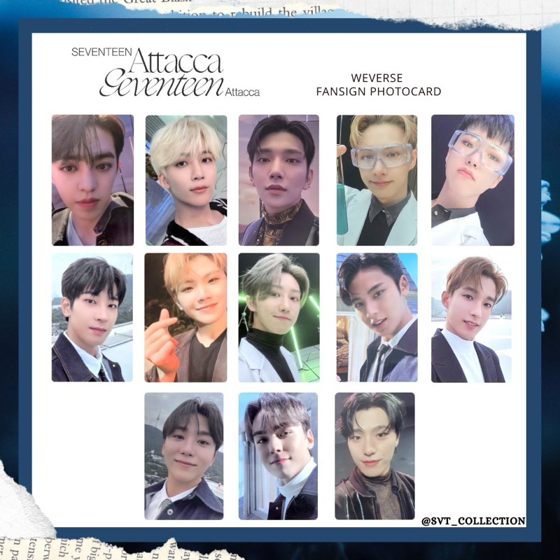 SEVENTEEN 迷你九輯ATTACCA WEVERSE YES24 專輯特典小卡| 蝦皮購物