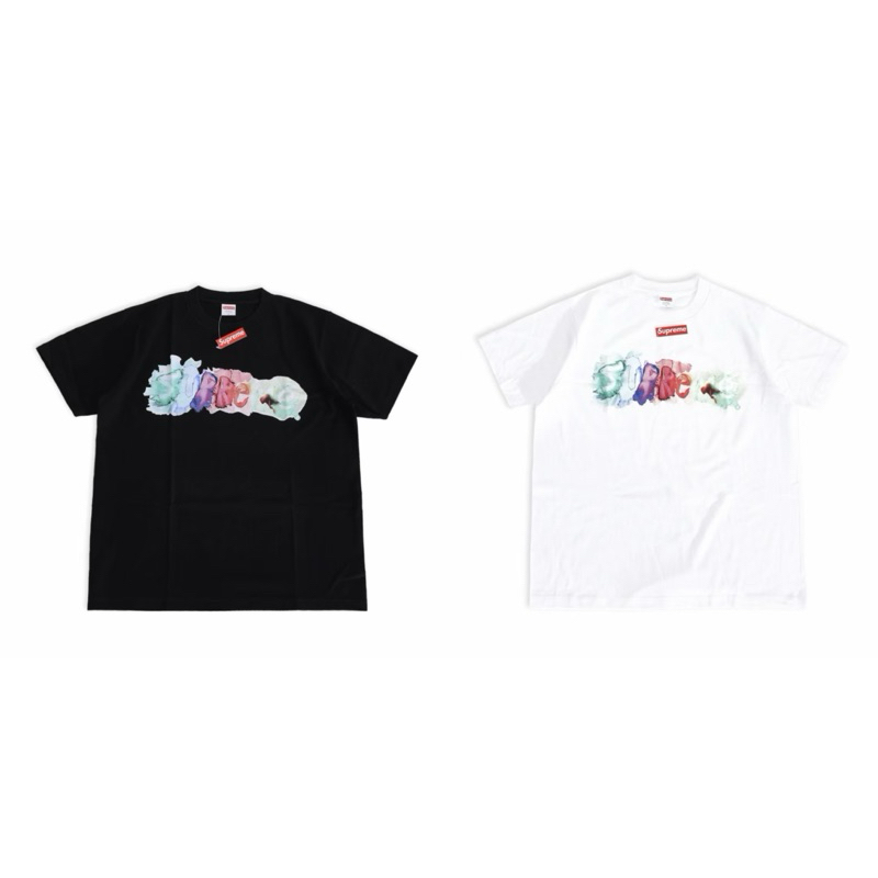 全新限量免23ss Supreme Watercolor Tee 水彩水墨彩色印花男女短T短袖T