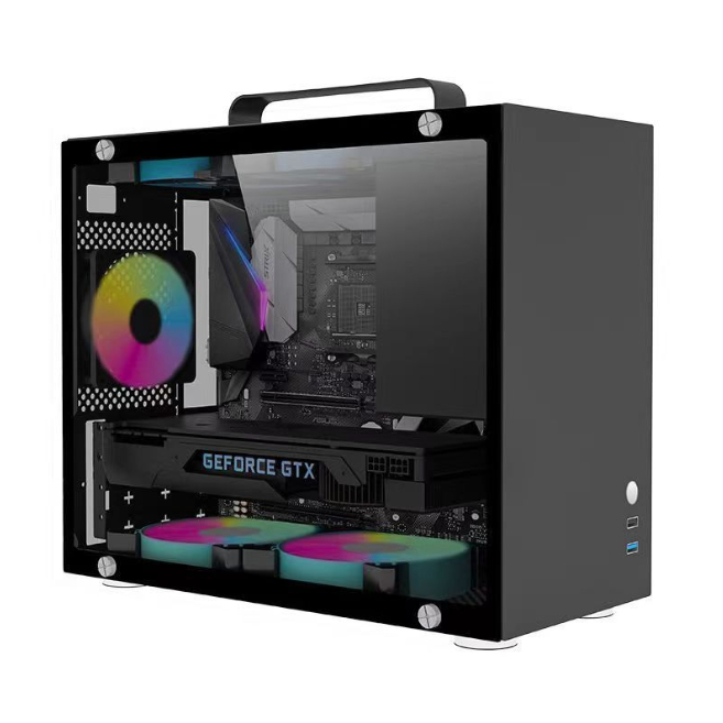 [台灣現貨][全新][保固30天] 3色可選 單機箱 MATX iTX 迷你小型 電腦主機 機箱 機殼 可手提 不含風扇 | 蝦皮購物