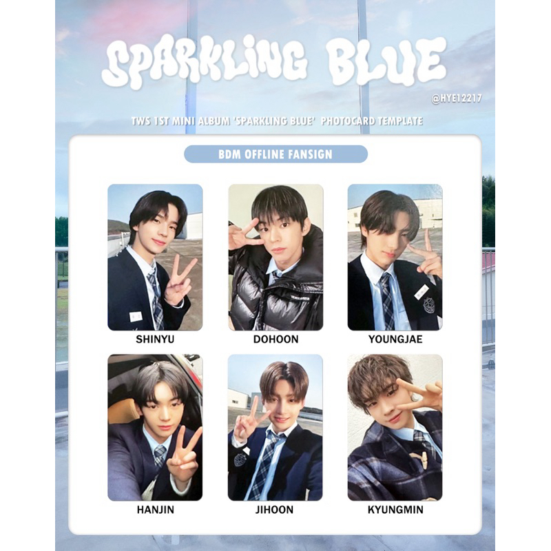 TWS SPARKLING BLUE 迷你ㄧ輯迷ㄧweverse fan party bdm 專輯特典小卡