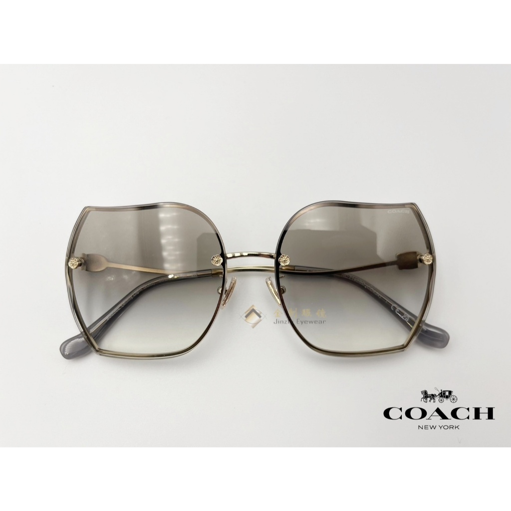 【原廠公司貨】Coach 亮光淺金色太陽眼鏡 HC7146BD 90058E【金制眼鏡】 | 蝦皮購物