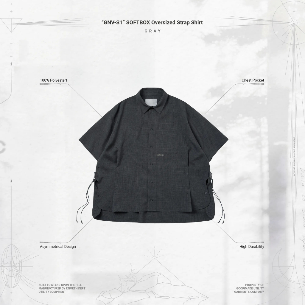 GOOPi “GNV-S1” SOFTBOX Oversized Strap Shirt 孤僻GOOPiMADE | 蝦皮購物