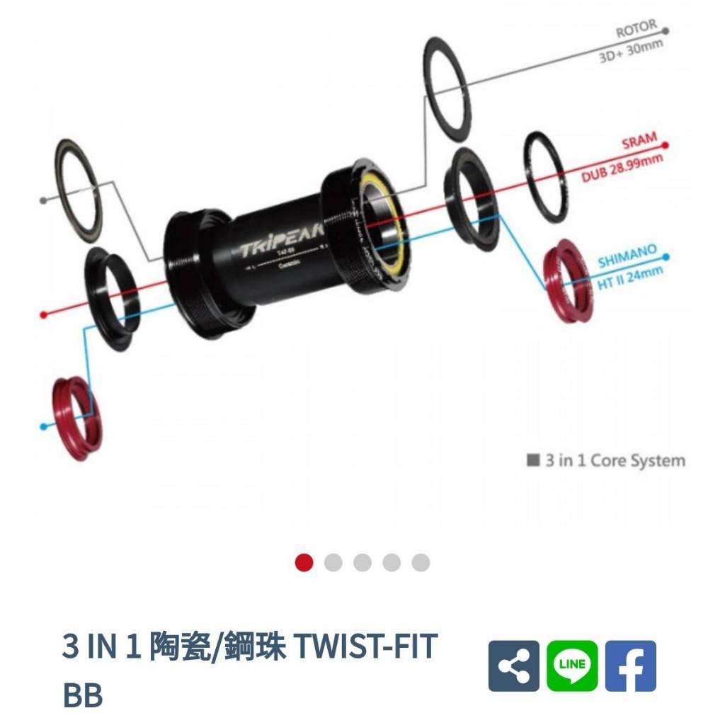 Tripeak PF30 / PF30A 三合一BB 對鎖式BB 對鎖式陶瓷BB 對鎖式鋼珠BB