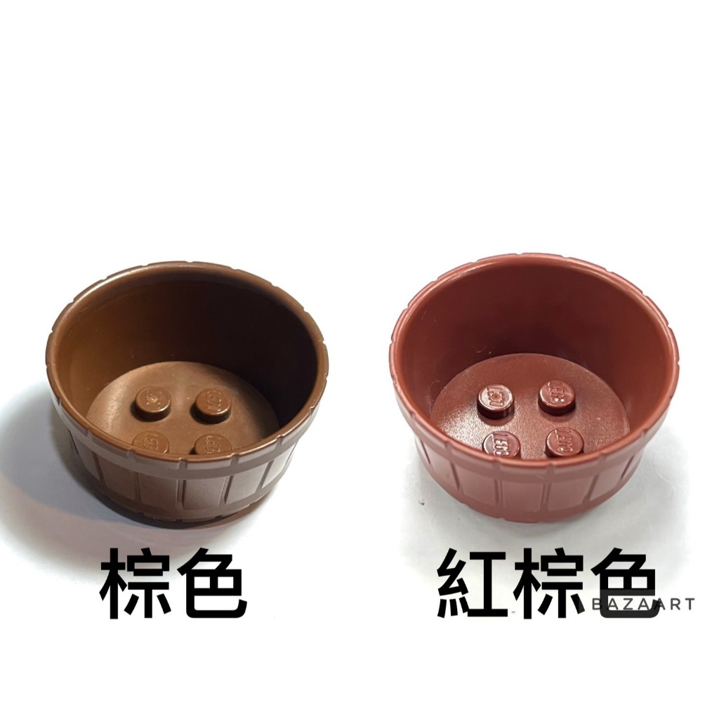 二手樂高 LEGO 桶子 大桶子 容器 水桶 木桶 盆子 臉盆 紅棕色 棕色 4424 | 蝦皮購物