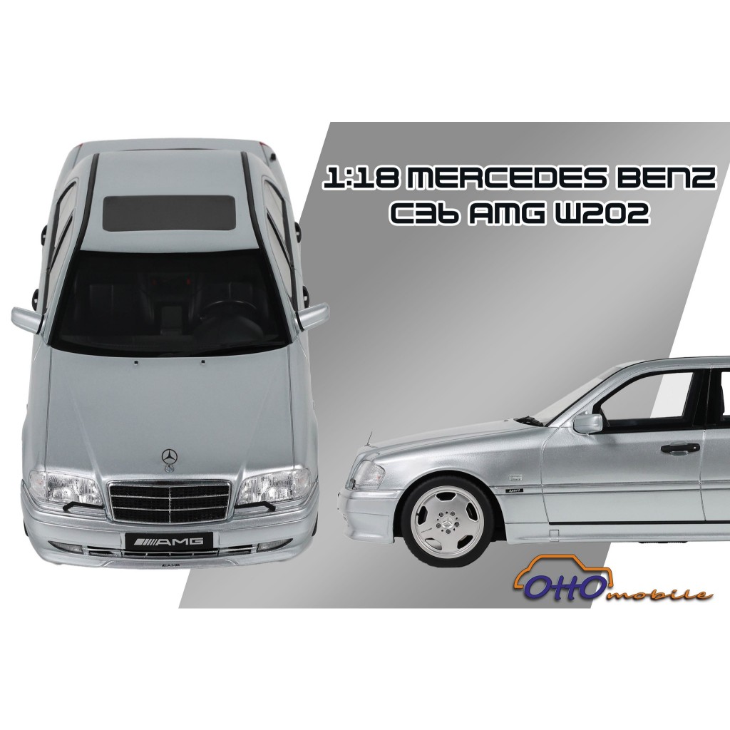 模例】Otto 1/18 Mercedes-Benz C36 AMG W202 銀色(OT443 模例】Otto 1/18 Mercedes-Benz C36 AMG W202 銀色(OT443